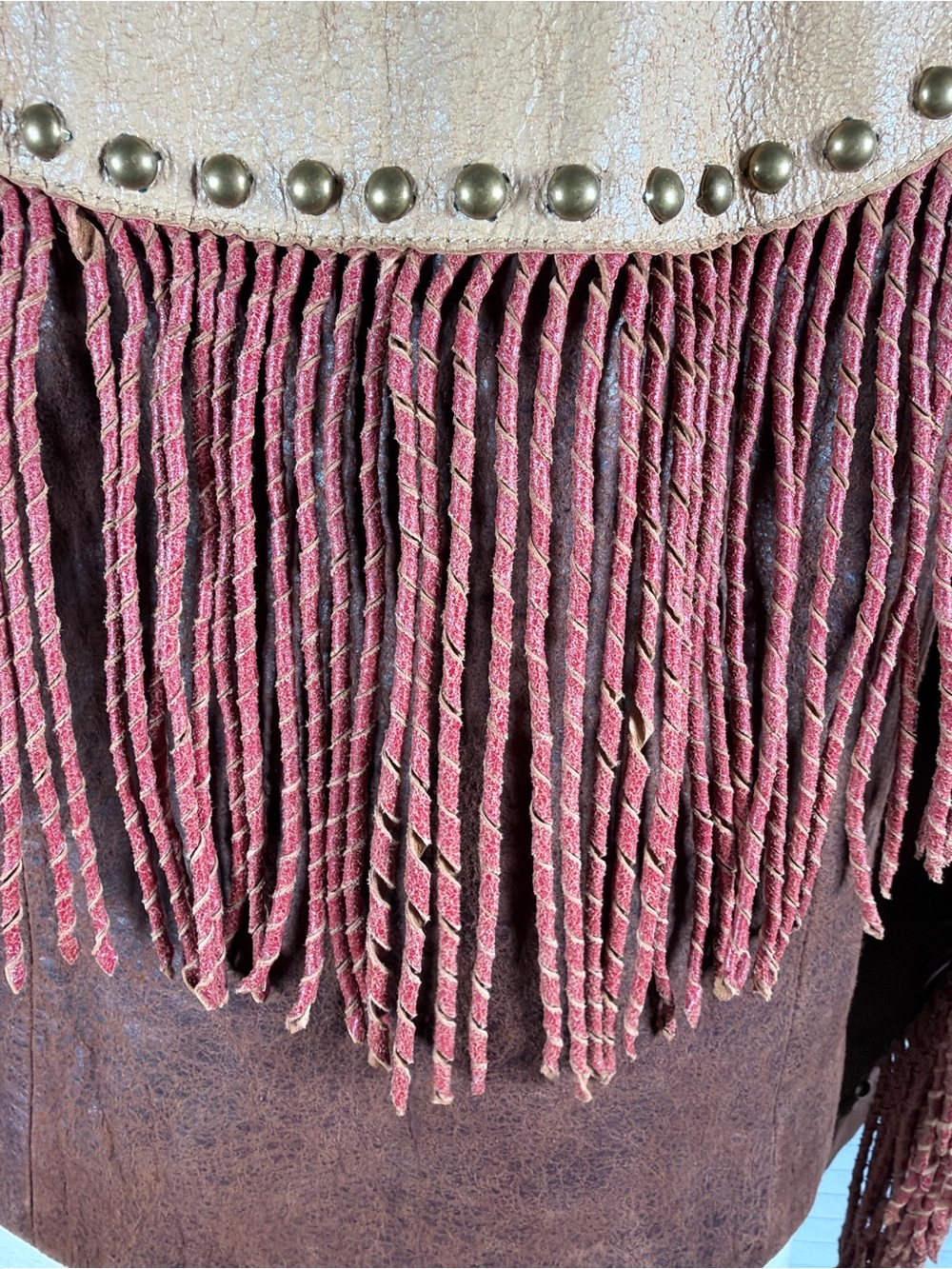 Vintage Scully Leather Fringe Jacket Heart Studded Western Cowgirl Boho M - Picture 11 of 16